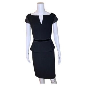 Tory Burch Ashley Cap-Sleeve Peplum Dress Size 14